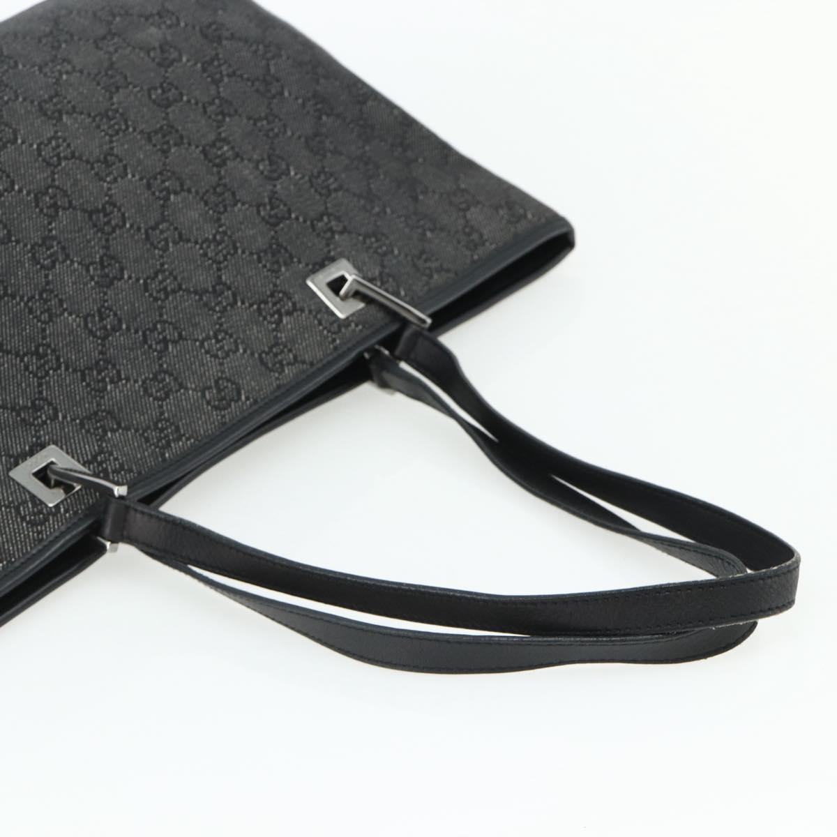 GUCCI GG Canvas Tote Bag Black Silver 36173 1705 Auth 176032 - Jerrillo image 7