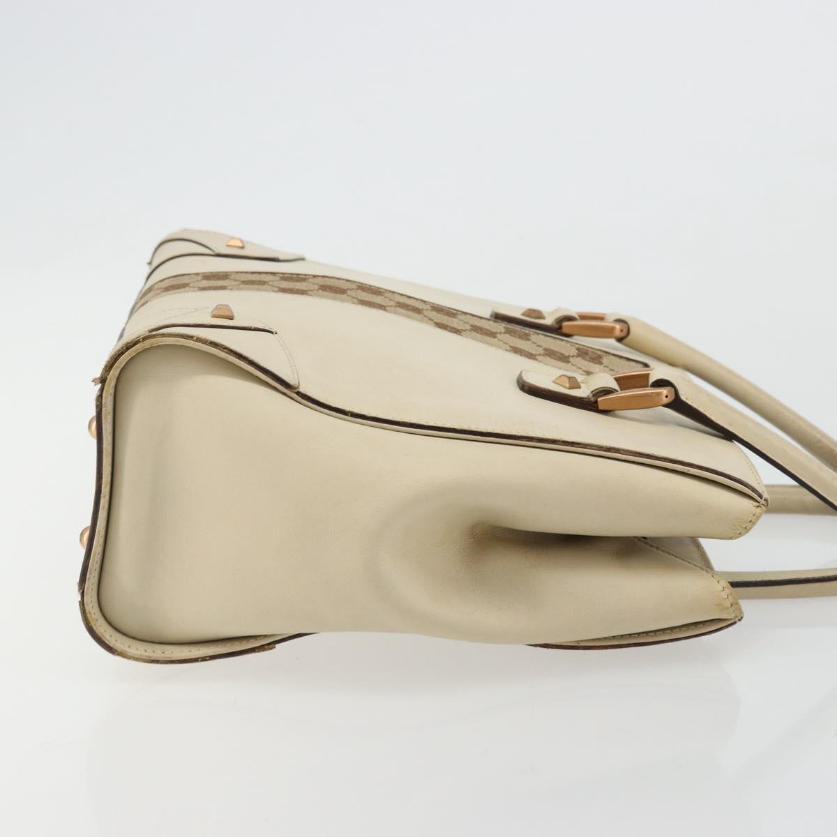 GUCCI GG Canvas Hand Bag Leather Beige Gold 120895 Auth 177265 - Jerrillo image 3