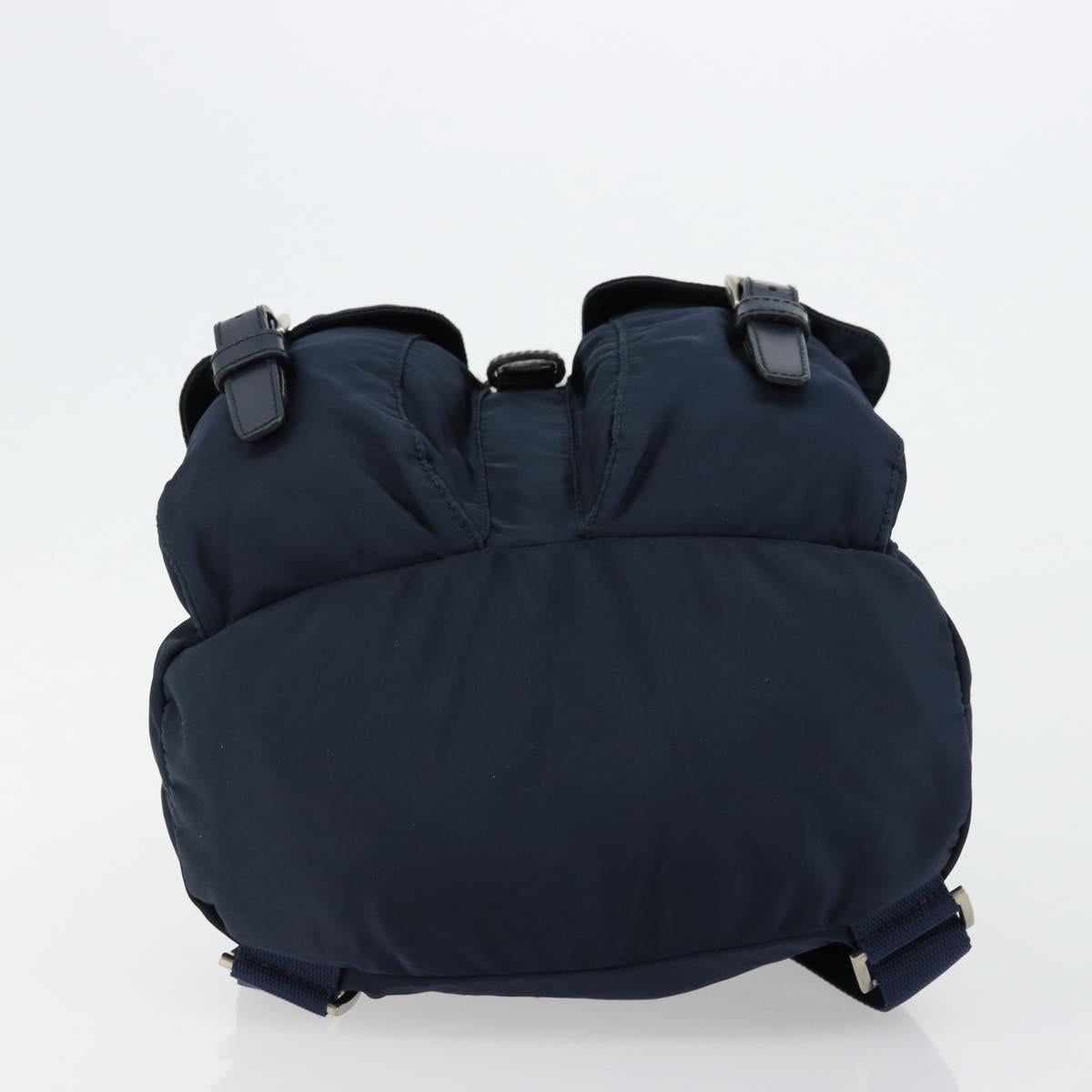 PRADA Backpack Nylon Navy Silver Auth 177799 - Jerrillo image 5