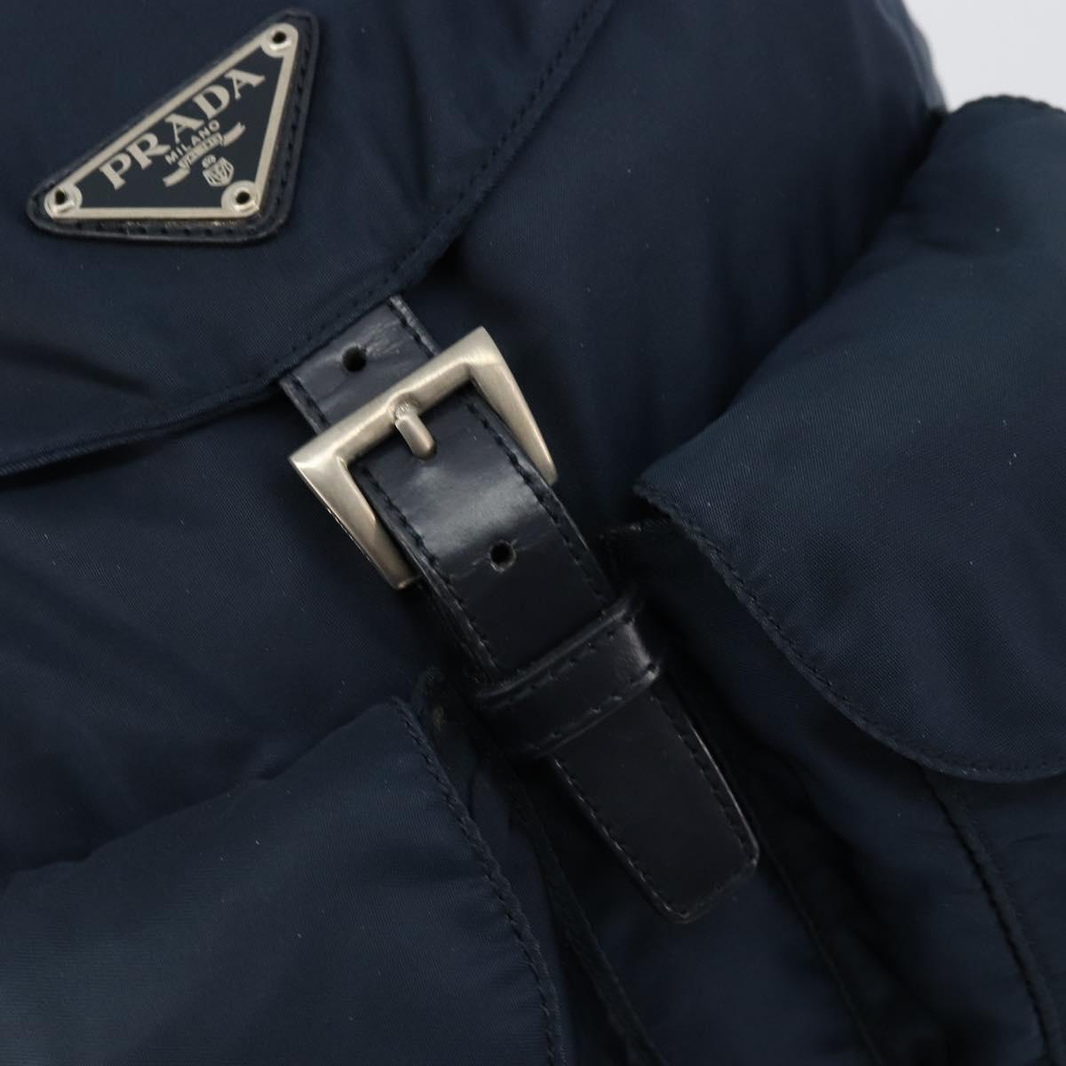 PRADA Backpack Nylon Navy Silver Auth 177799 - Jerrillo image 9
