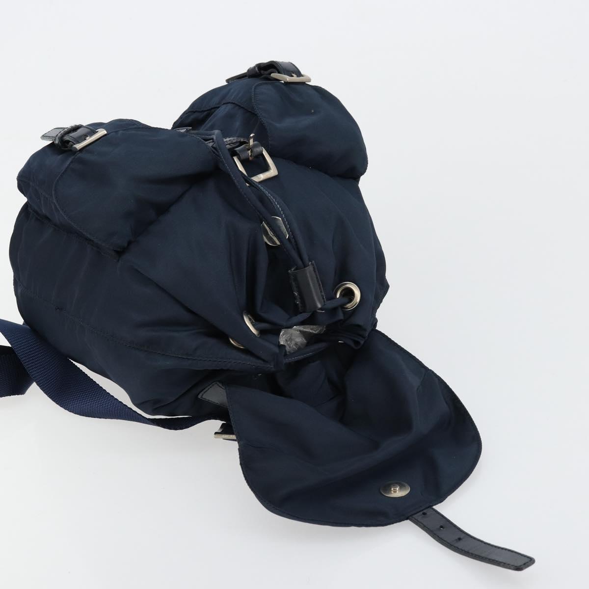 PRADA Backpack Nylon Navy Silver Auth 177799 - Jerrillo image 10
