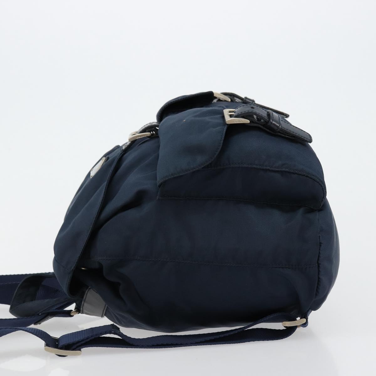 PRADA Backpack Nylon Navy Silver Auth 177799 - Jerrillo image 4
