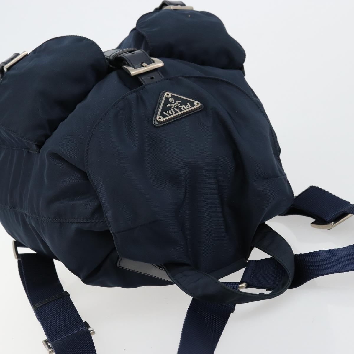 PRADA Backpack Nylon Navy Silver Auth 177799 - Jerrillo image 6