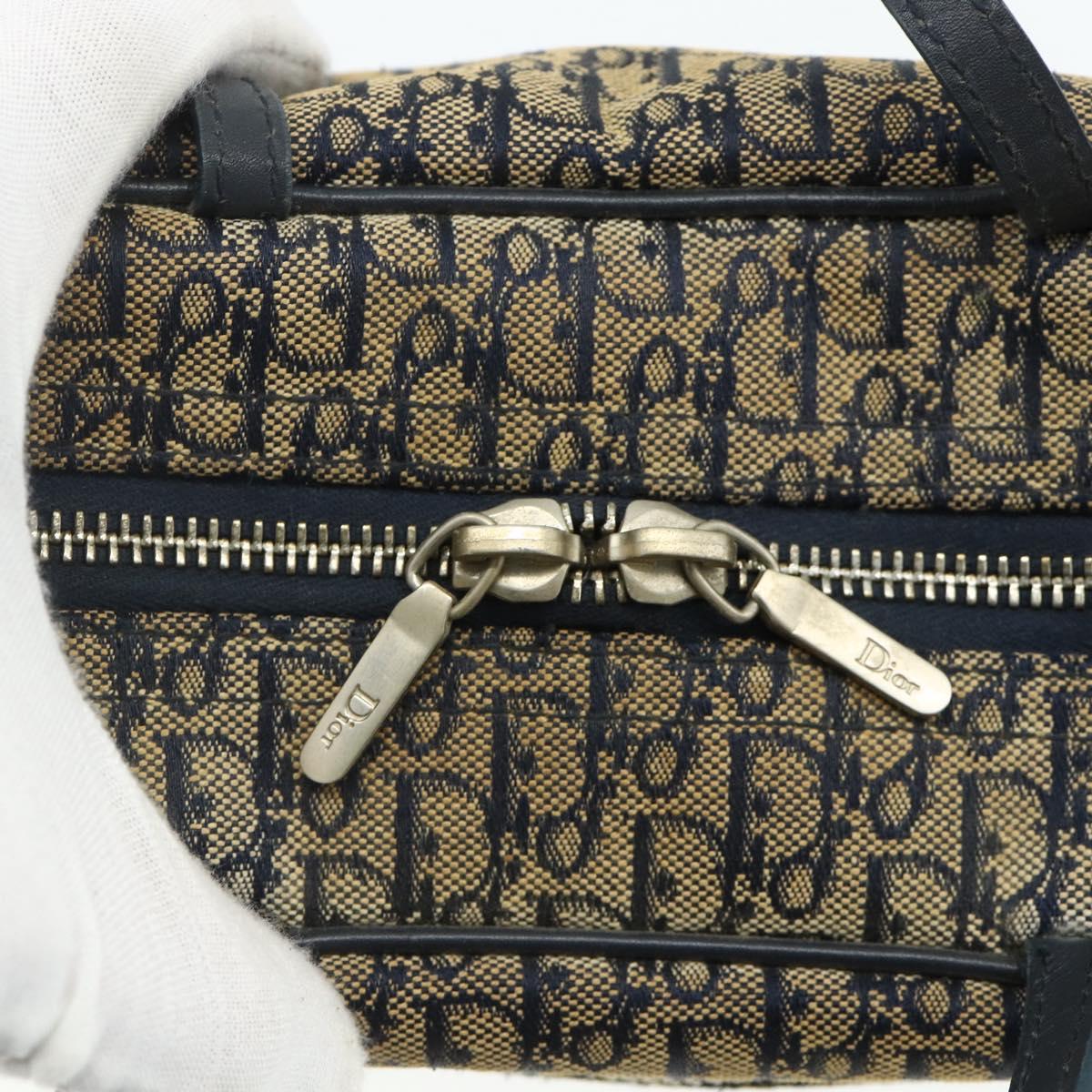 Borsa a mano Christian Dior Trotter in tela, blu navy e argento, autentica 178116 - Jerrillo image 9