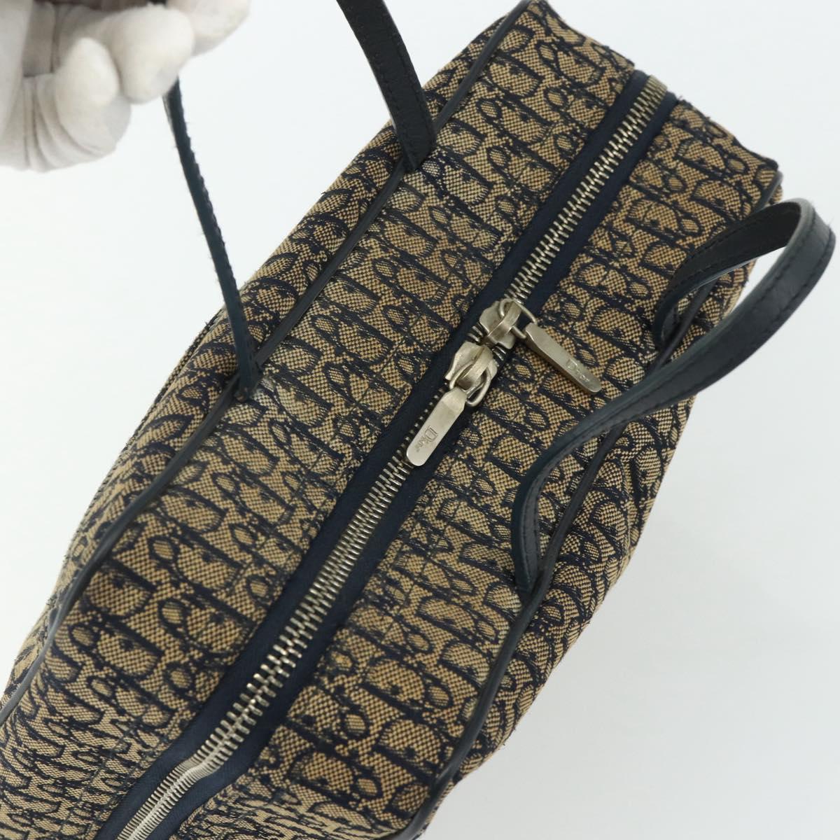 Borsa a mano Christian Dior Trotter in tela, blu navy e argento, autentica 178116 - Jerrillo image 6