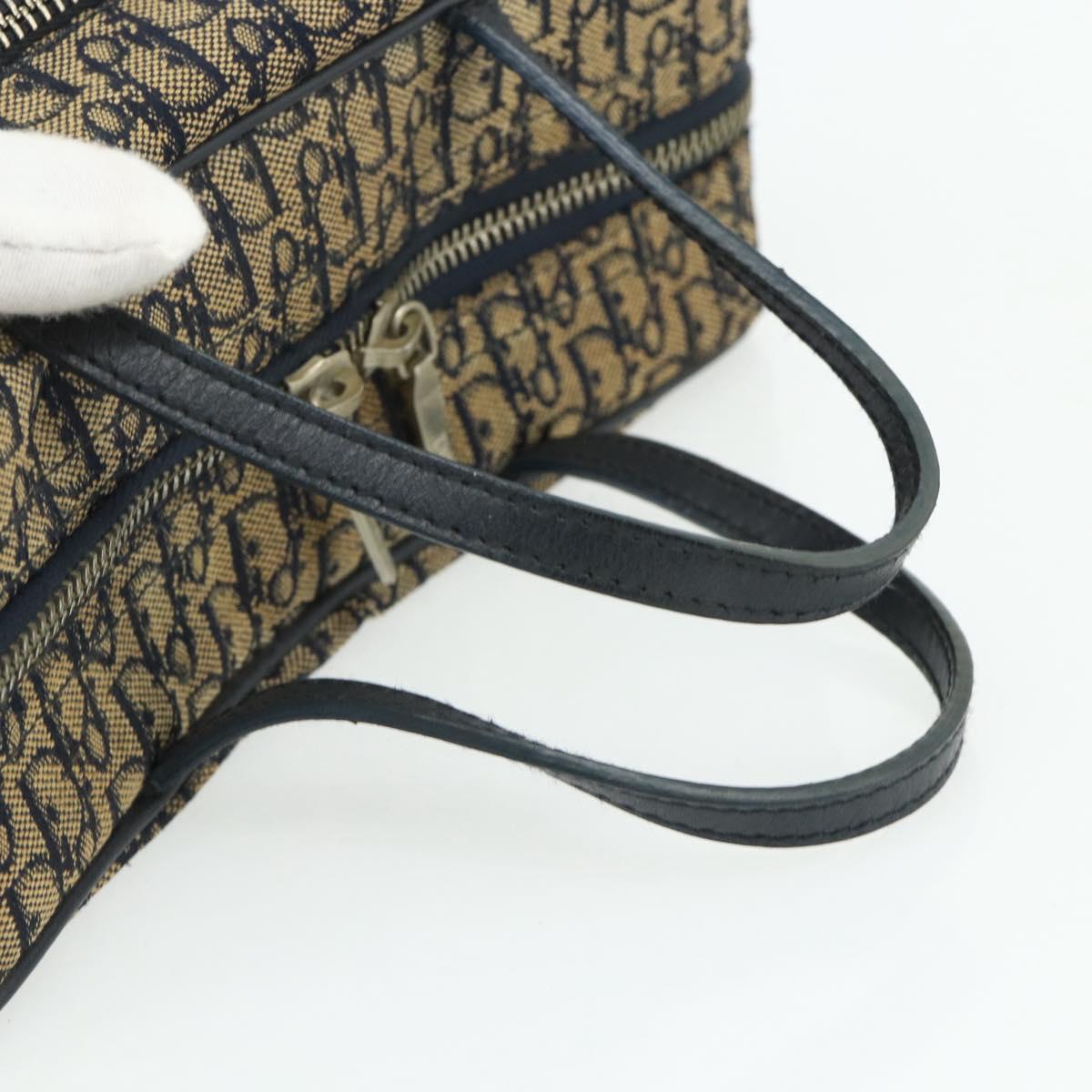 Borsa a mano Christian Dior Trotter in tela, blu navy e argento, autentica 178116 - Jerrillo image 7