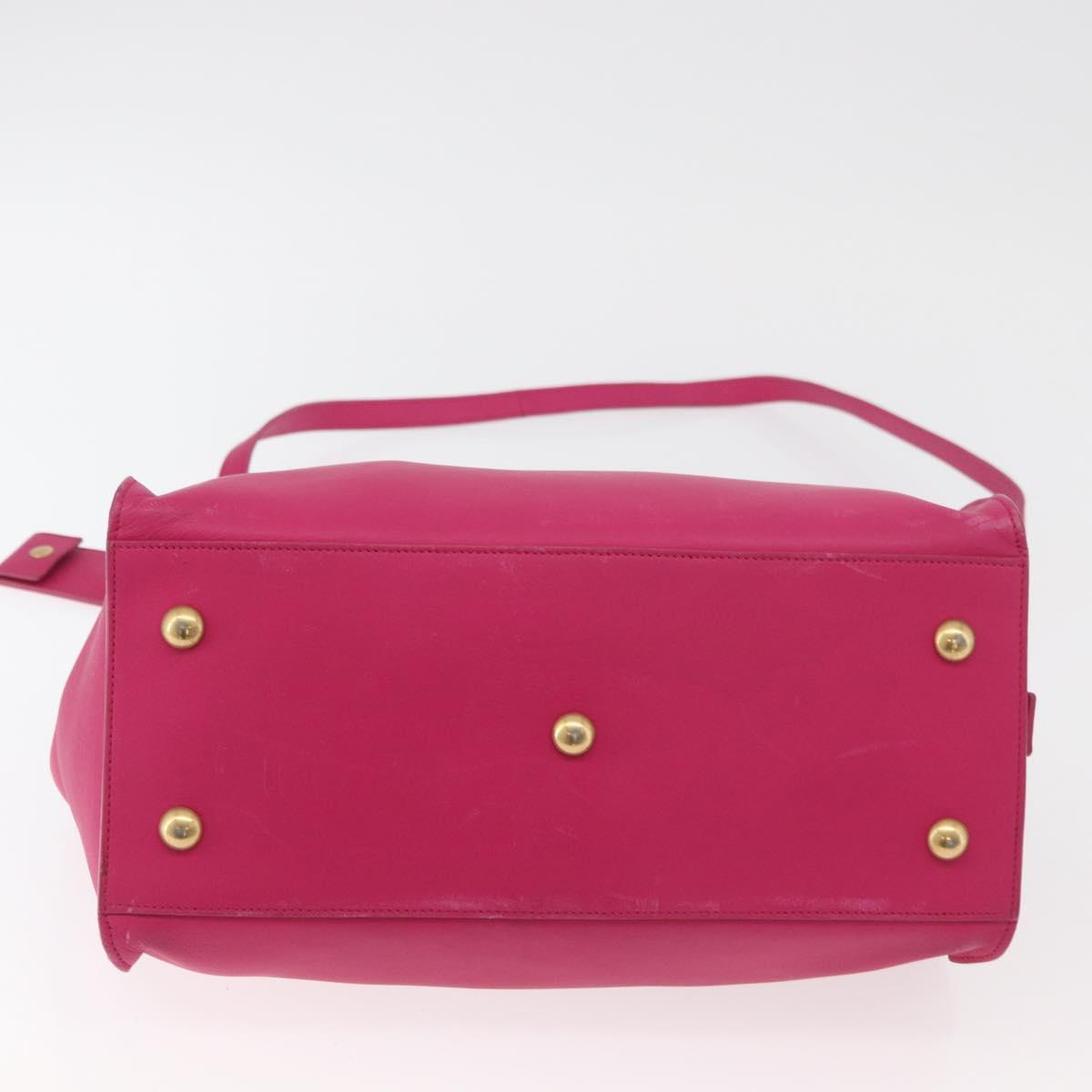 SAINT LAURENT Petit Cabas Hand Bag Leather 2way Pink Gold Auth 178276A - Jerrillo image 5