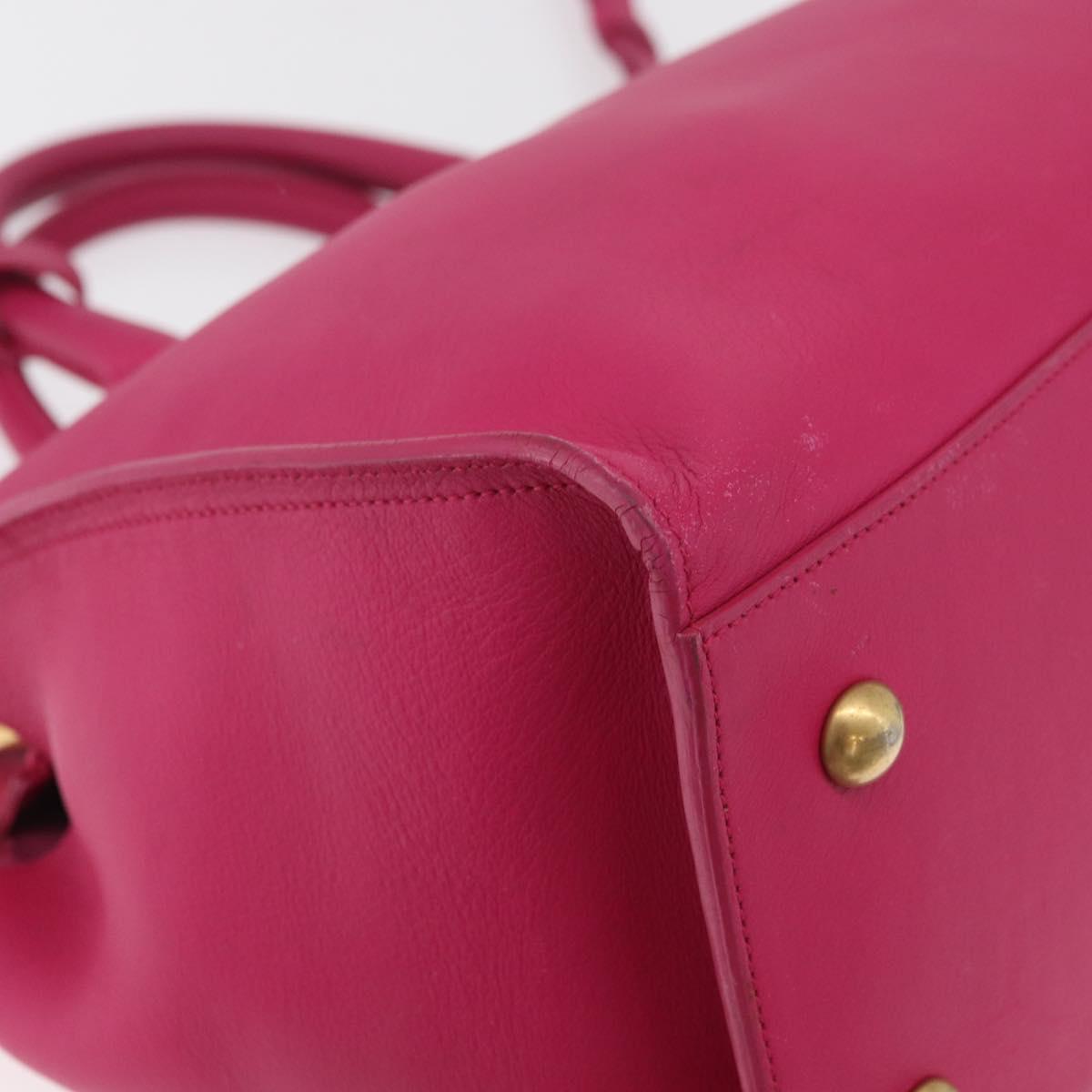 SAINT LAURENT Petit Cabas Hand Bag Leather 2way Pink Gold Auth 178276A - Jerrillo image 9