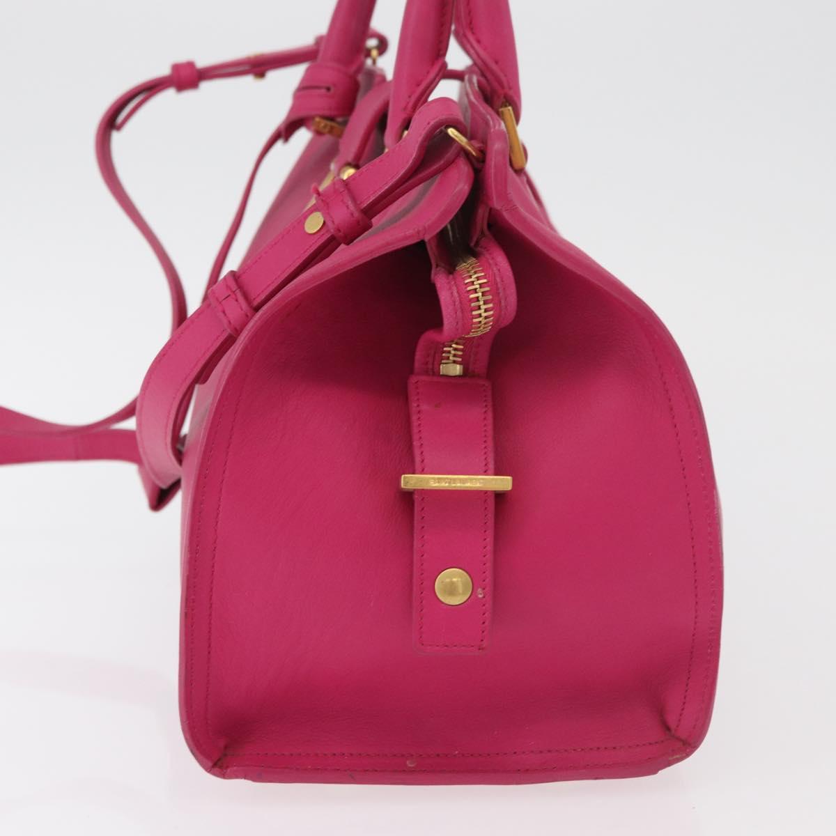 SAINT LAURENT Petit Cabas Hand Bag Leather 2way Pink Gold Auth 178276A - Jerrillo image 3
