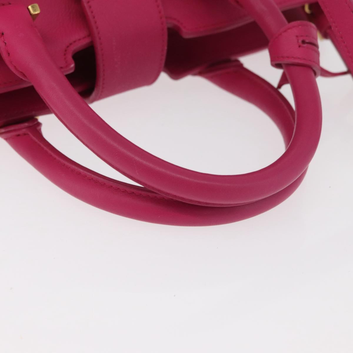 SAINT LAURENT Petit Cabas Hand Bag Leather 2way Pink Gold Auth 178276A - Jerrillo image 7