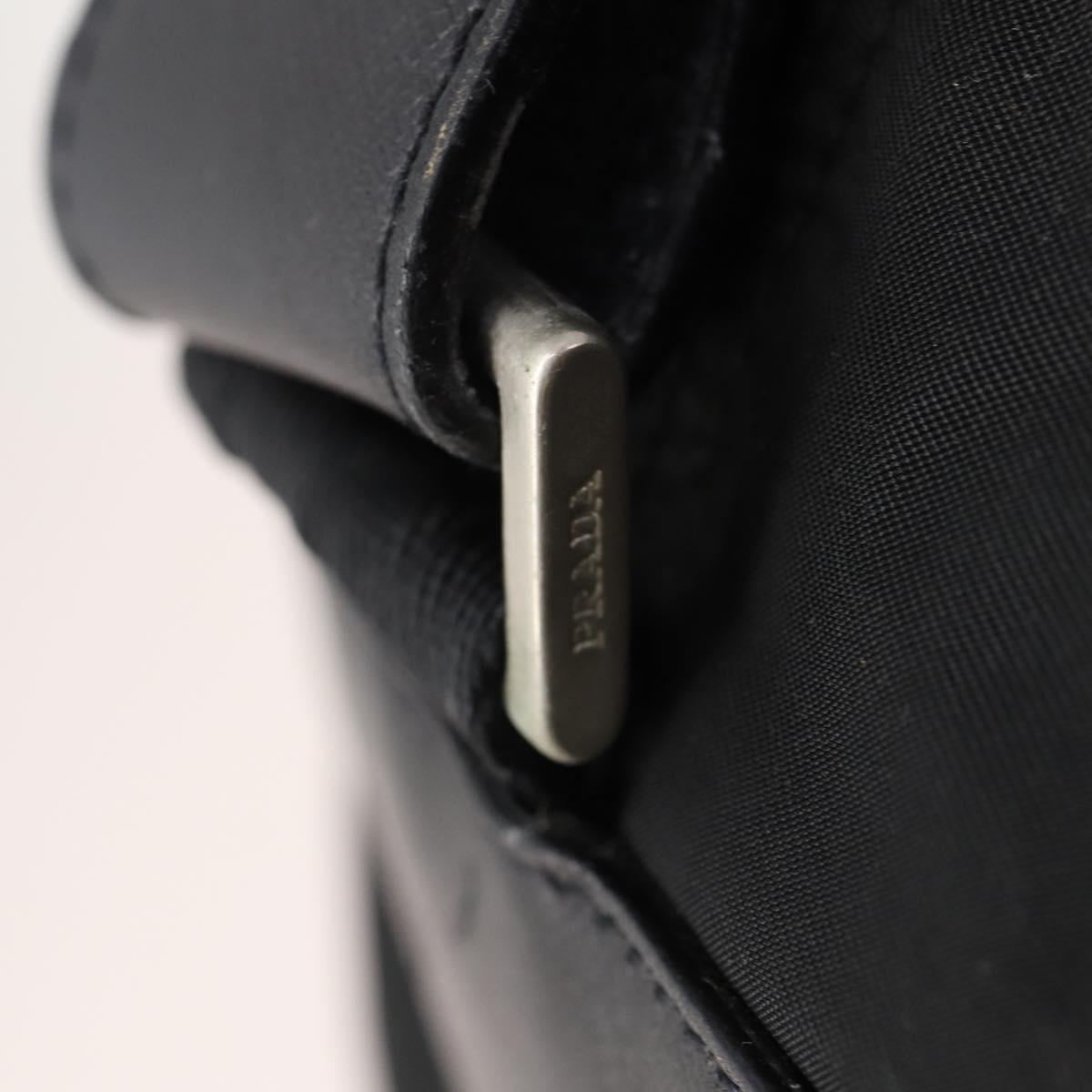PRADA Boston Bag Nylon 2way Black Silver Auth 178374 - Jerrillo image 10
