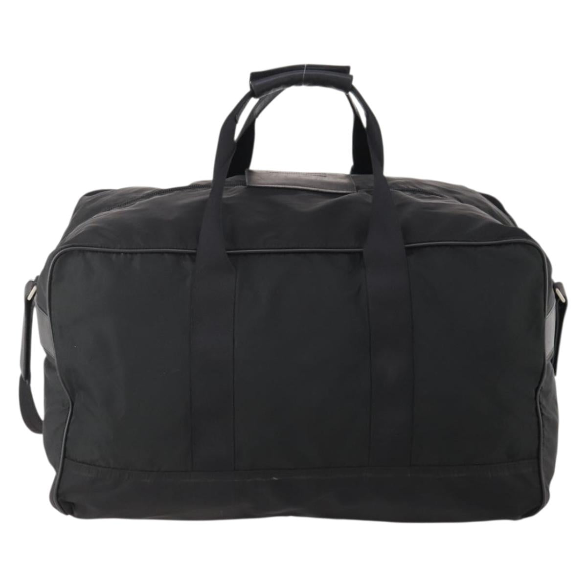 PRADA Boston Bag Nylon 2way Black Silver Auth 178374 - Jerrillo image 2