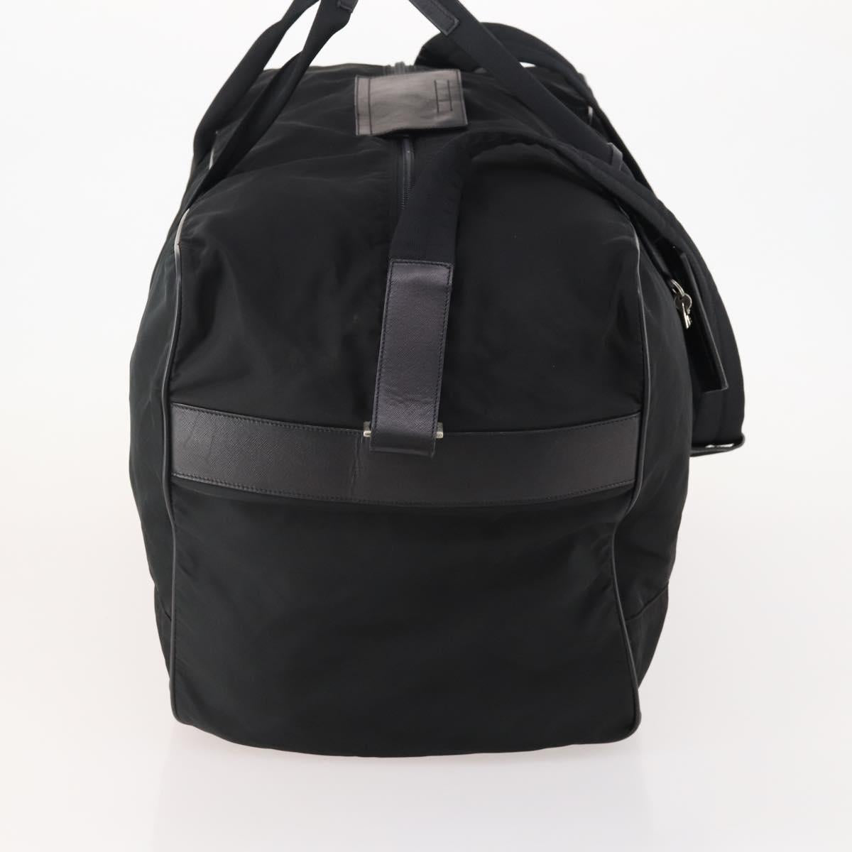 PRADA Boston Bag Nylon 2way Black Silver Auth 178374 - Jerrillo image 4