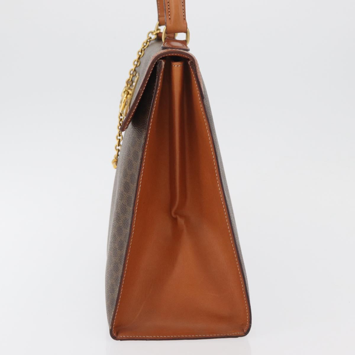CELINE Macadam Canvas Hand Bag PVC Leather Brown Gold Auth 178653A - Jerrillo image 3