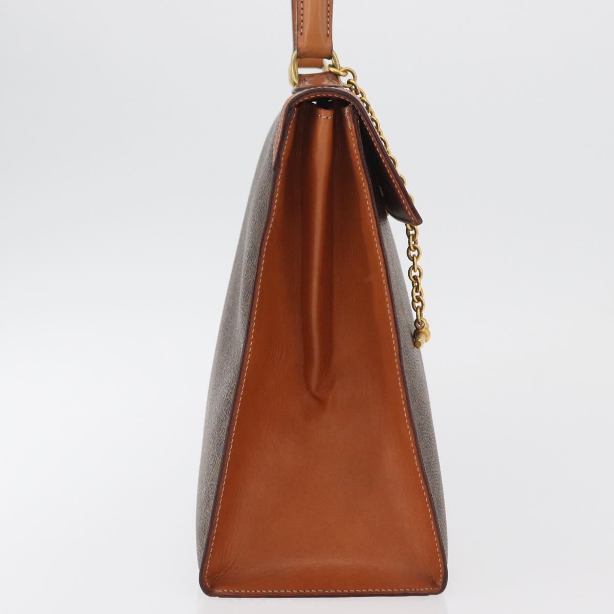 CELINE Macadam Canvas Hand Bag PVC Leather Brown Gold Auth 178653A - Jerrillo image 4