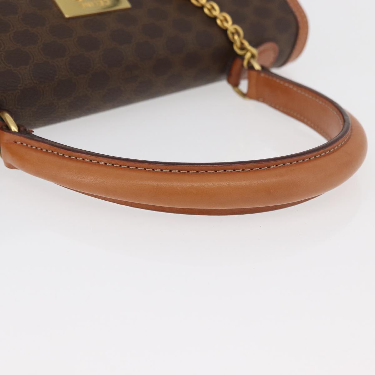 CELINE Macadam Canvas Hand Bag PVC Leather Brown Gold Auth 178653A - Jerrillo image 7