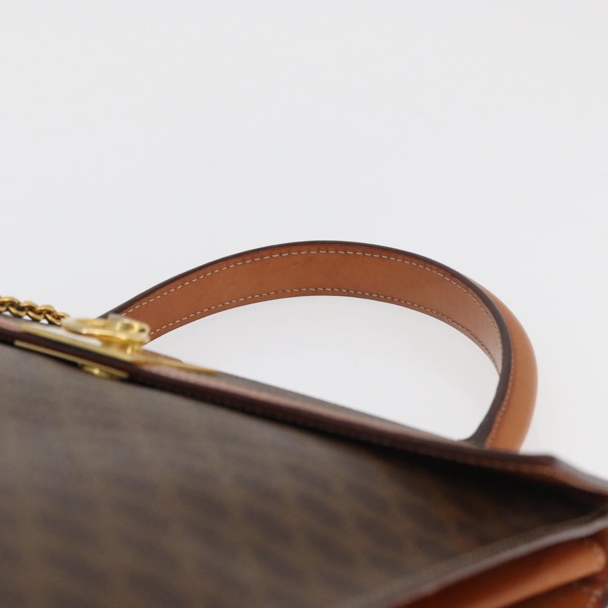 CELINE Macadam Canvas Hand Bag PVC Leather Brown Gold Auth 178653A - Jerrillo image 8