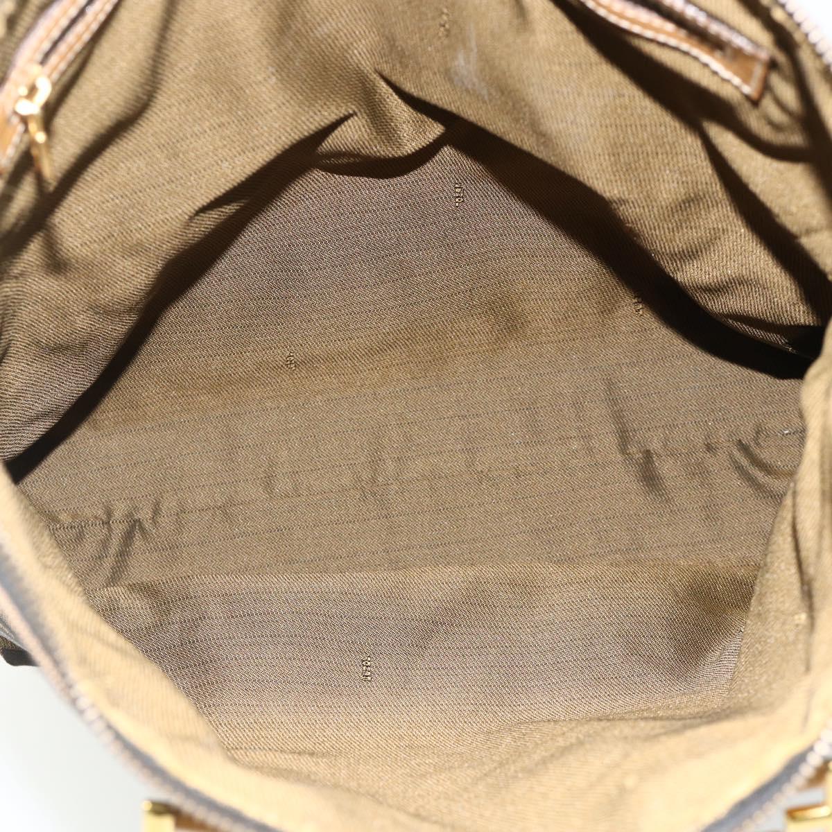 FENDI Zucca Canvas Hand Bag Black Brown Auth 178688A - Jerrillo image 10