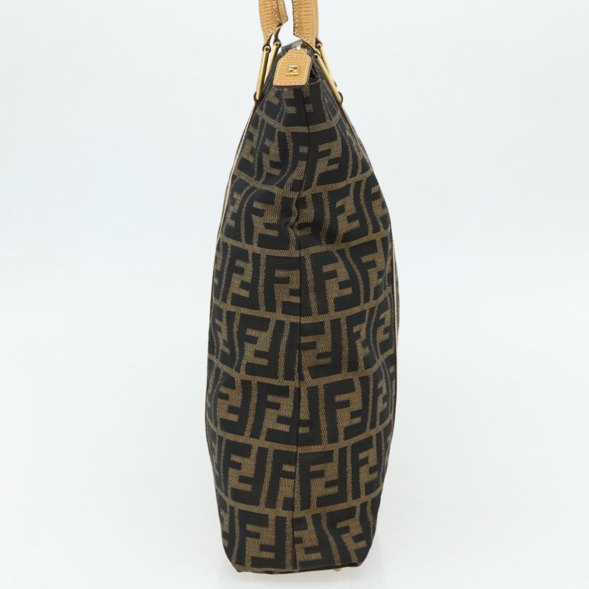 FENDI Zucca Canvas Hand Bag Black Brown Auth 178688A - Jerrillo image 3