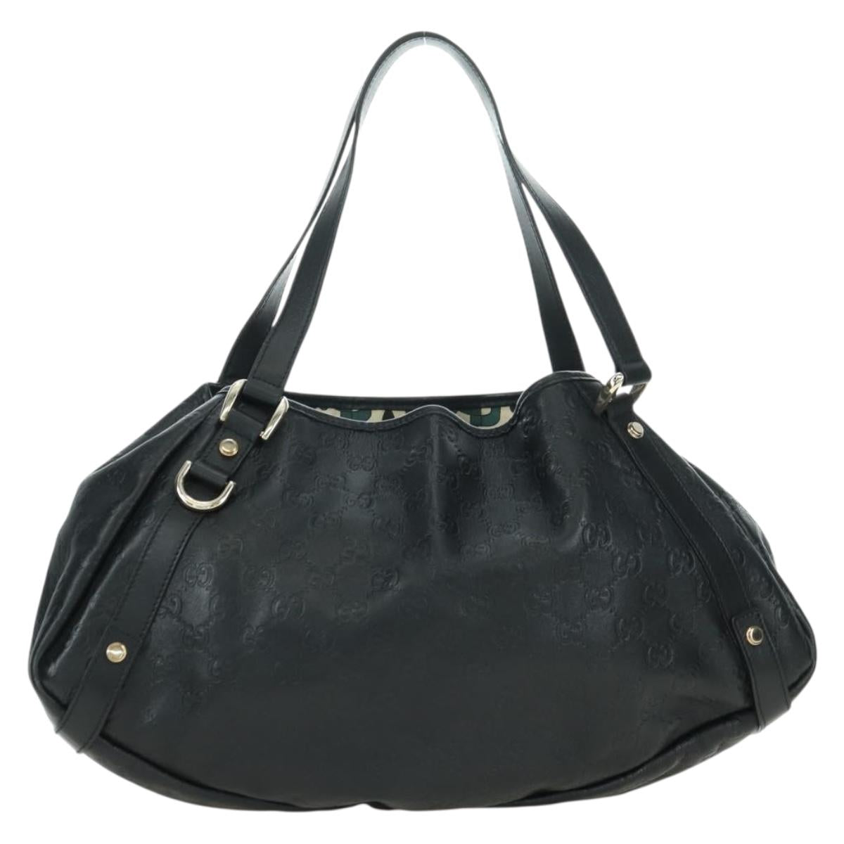 GUCCI Guccissima GG Canvas Abbey Tote Bag Leather Black Gold 130736 Auth 179098V - Jerrillo image 2