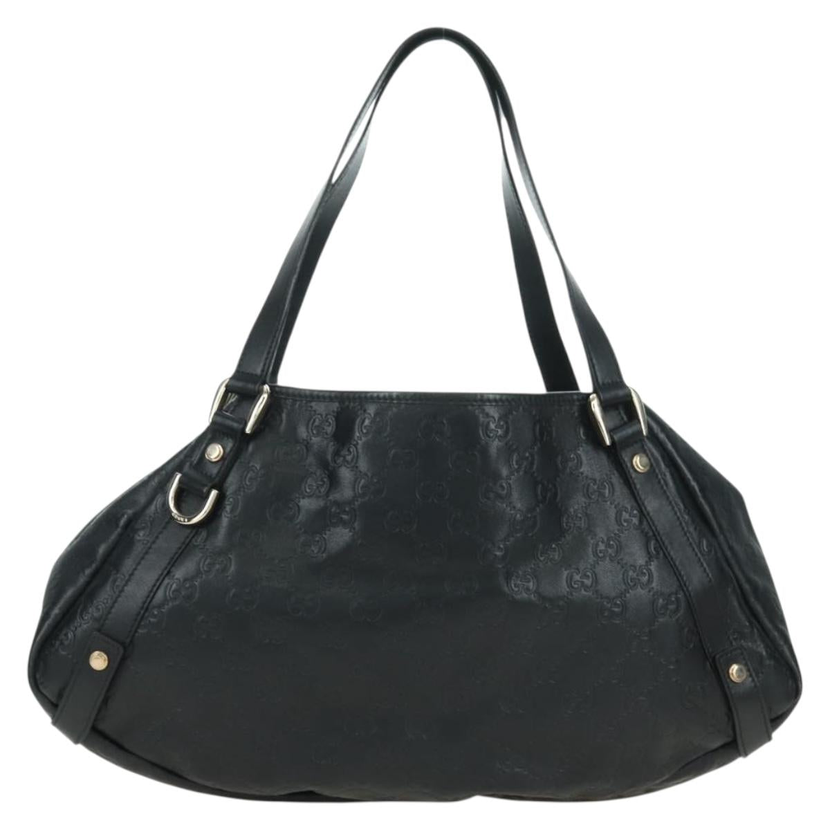 GUCCI Guccissima GG Canvas Abbey Tote Bag Leather Black Gold 130736 Auth 179098V - Jerrillo image 3