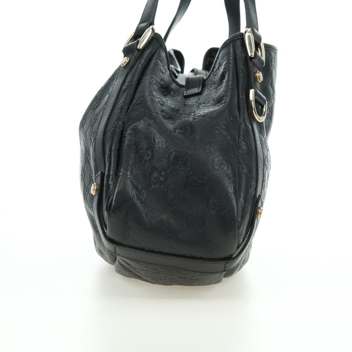 GUCCI Guccissima GG Canvas Abbey Tote Bag Leather Black Gold 130736 Auth 179098V - Jerrillo image 4