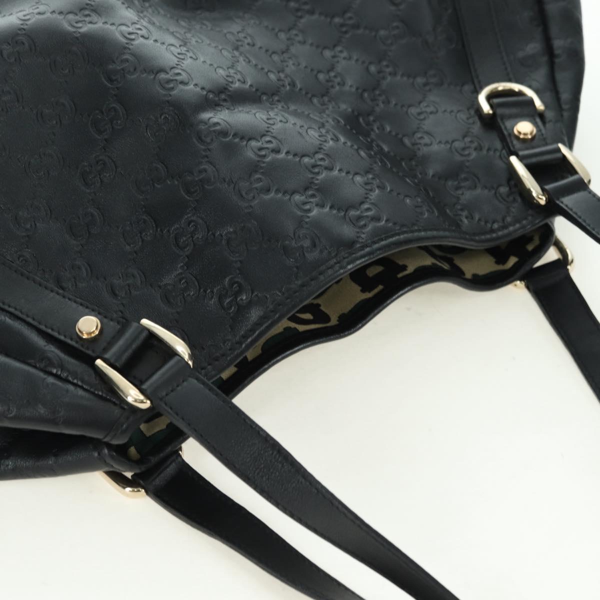 GUCCI Guccissima GG Canvas Abbey Tote Bag Leather Black Gold 130736 Auth 179098V - Jerrillo image 6