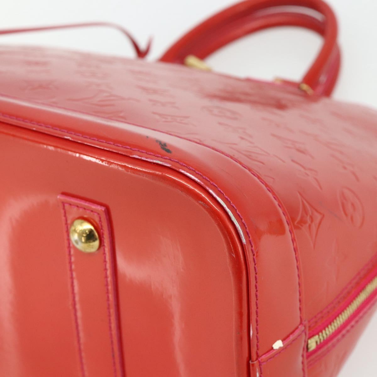 LOUIS VUITTON Monogram Vernis Alma GM Hand Bag Rose Pop M93625 LV Auth 179598 - Jerrillo image 10