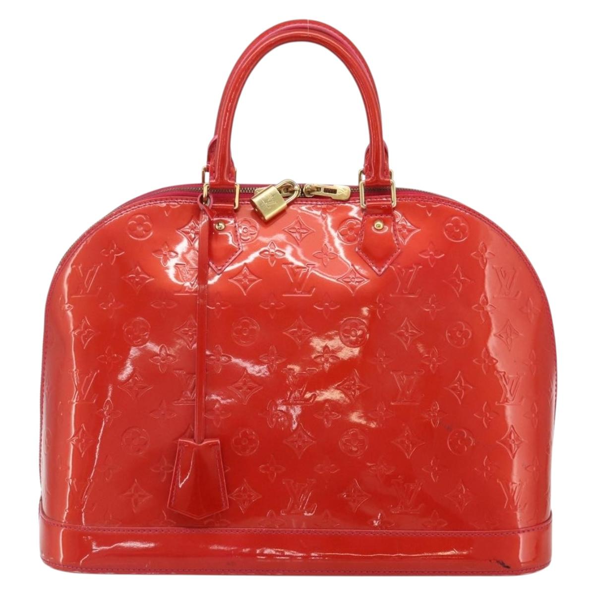 LOUIS VUITTON Monogram Vernis Alma GM Hand Bag Rose Pop M93625 LV Auth 179598 - Jerrillo image 2