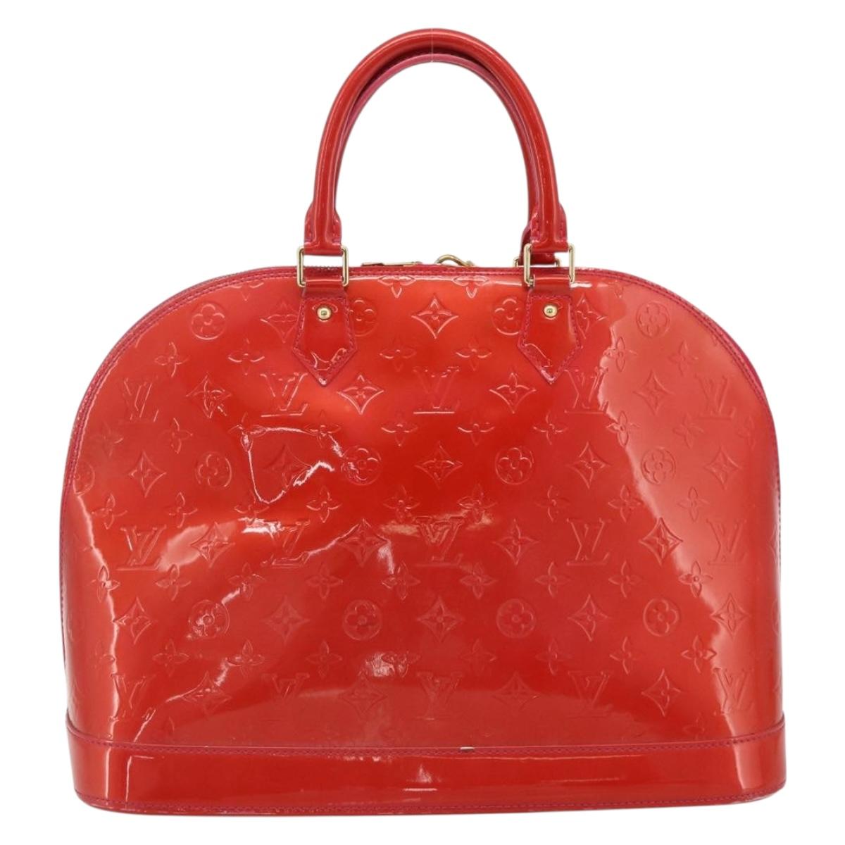 LOUIS VUITTON Monogram Vernis Alma GM Hand Bag Rose Pop M93625 LV Auth 179598 - Jerrillo image 3