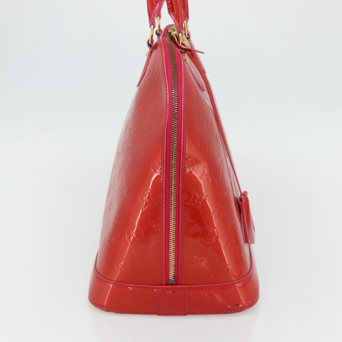 LOUIS VUITTON Monogram Vernis Alma GM Hand Bag Rose Pop M93625 LV Auth 179598 - Jerrillo image 4