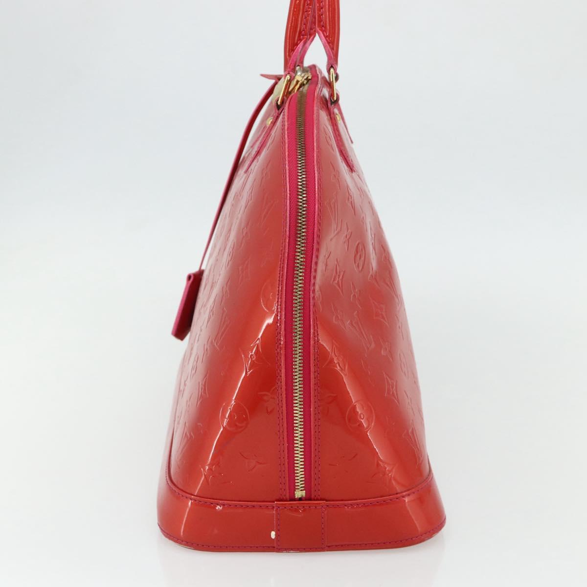 LOUIS VUITTON Monogram Vernis Alma GM Hand Bag Rose Pop M93625 LV Auth 179598 - Jerrillo image 5
