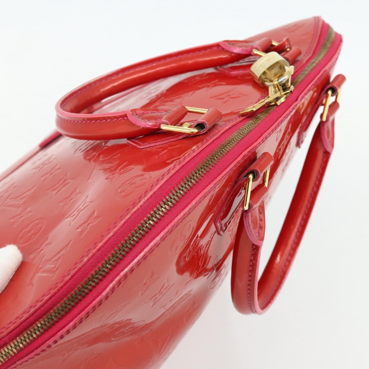 LOUIS VUITTON Monogram Vernis Alma GM Hand Bag Rose Pop M93625 LV Auth 179598 - Jerrillo image 6