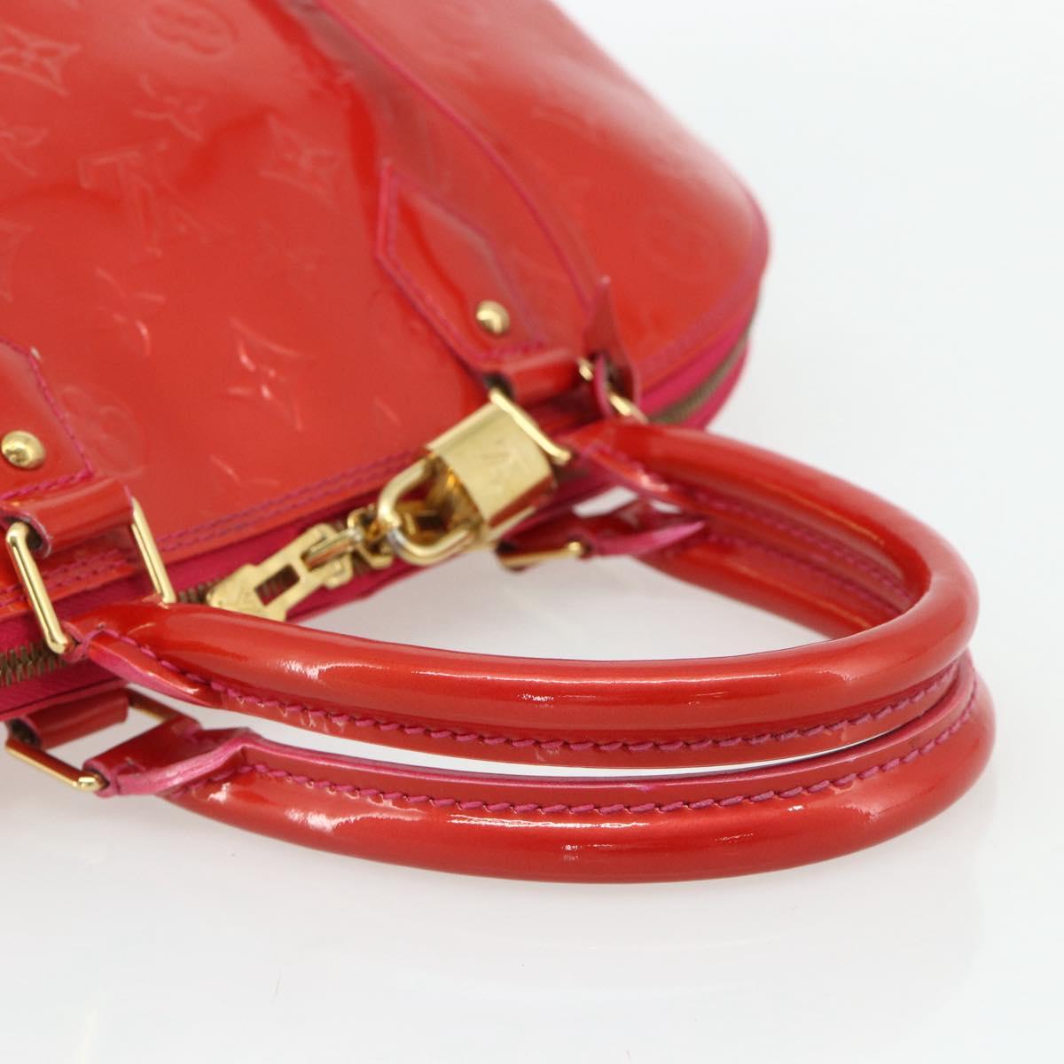 LOUIS VUITTON Monogram Vernis Alma GM Hand Bag Rose Pop M93625 LV Auth 179598 - Jerrillo image 7