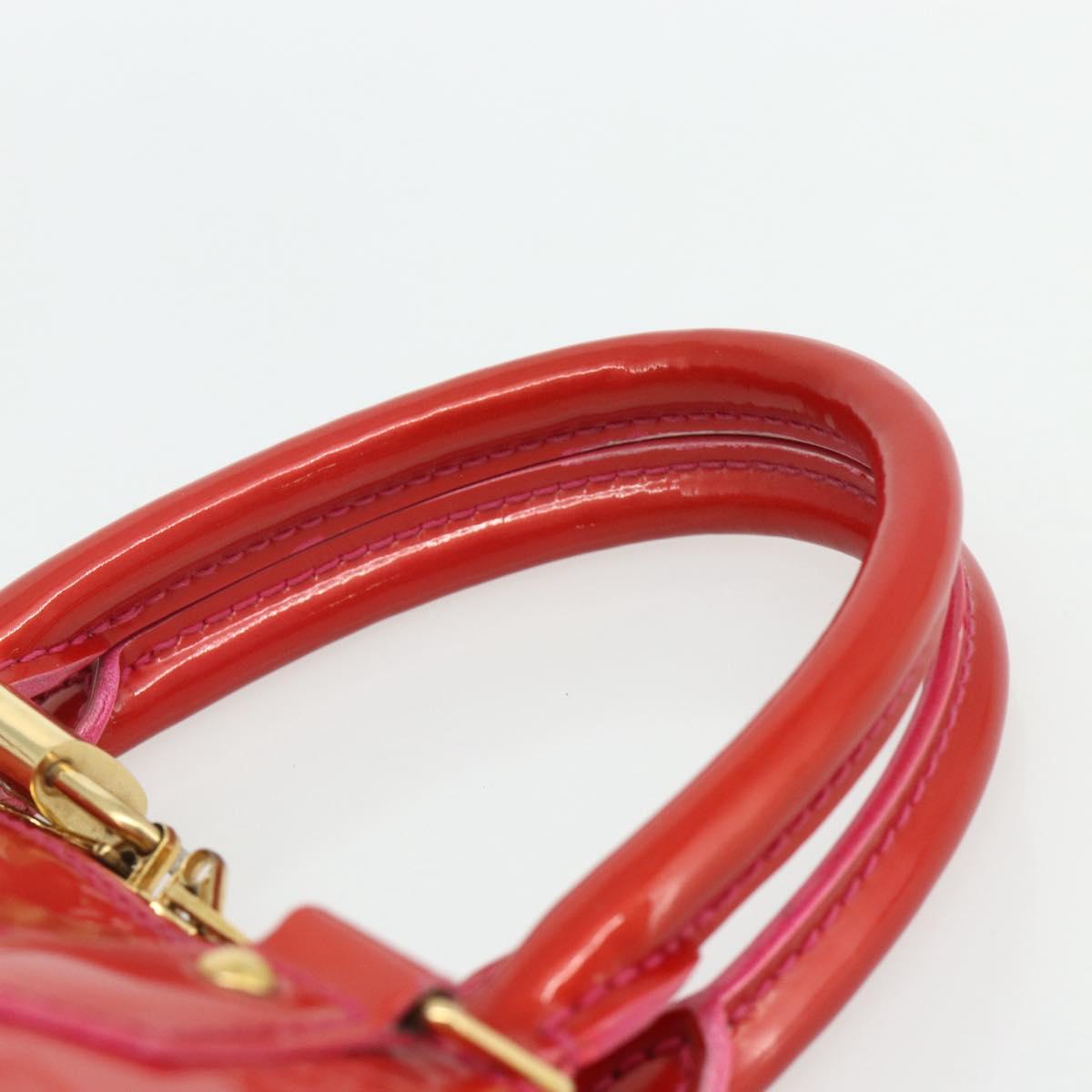 LOUIS VUITTON Monogram Vernis Alma GM Hand Bag Rose Pop M93625 LV Auth 179598 - Jerrillo image 8