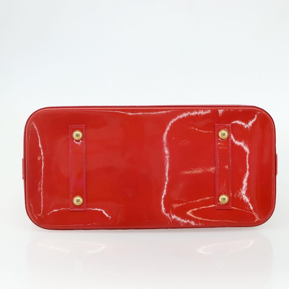 LOUIS VUITTON Monogram Vernis Alma GM Hand Bag Rose Pop M93625 LV Auth 179598 - Jerrillo image 9