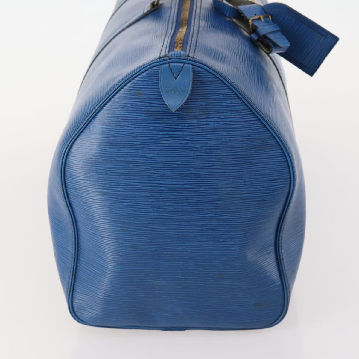 LOUIS VUITTON Epi Keepall 50 Boston Bag Blue M42965 LV Auth 179600 - Jerrillo image 5
