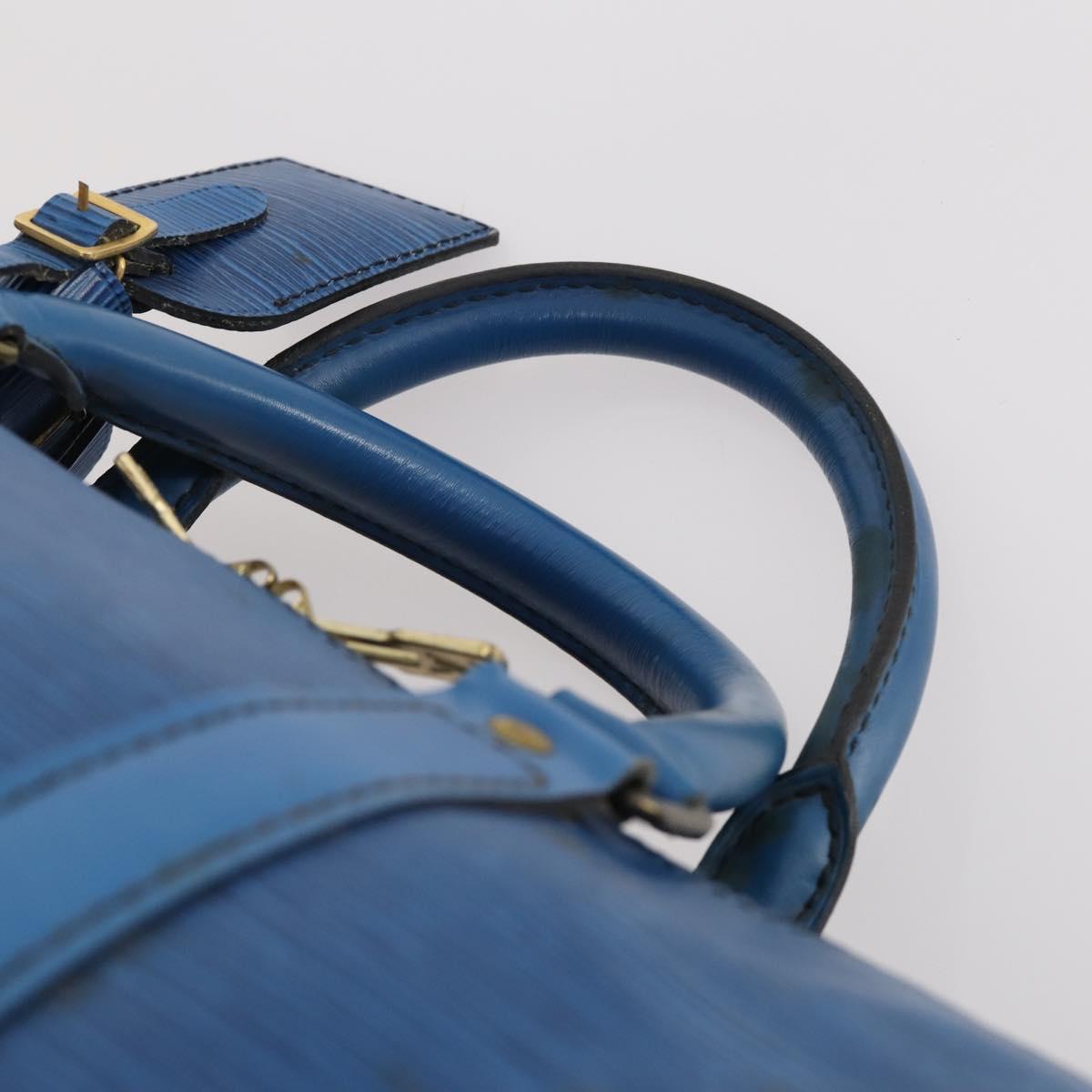 LOUIS VUITTON Epi Keepall 50 Boston Bag Blue M42965 LV Auth 179600 - Jerrillo image 8