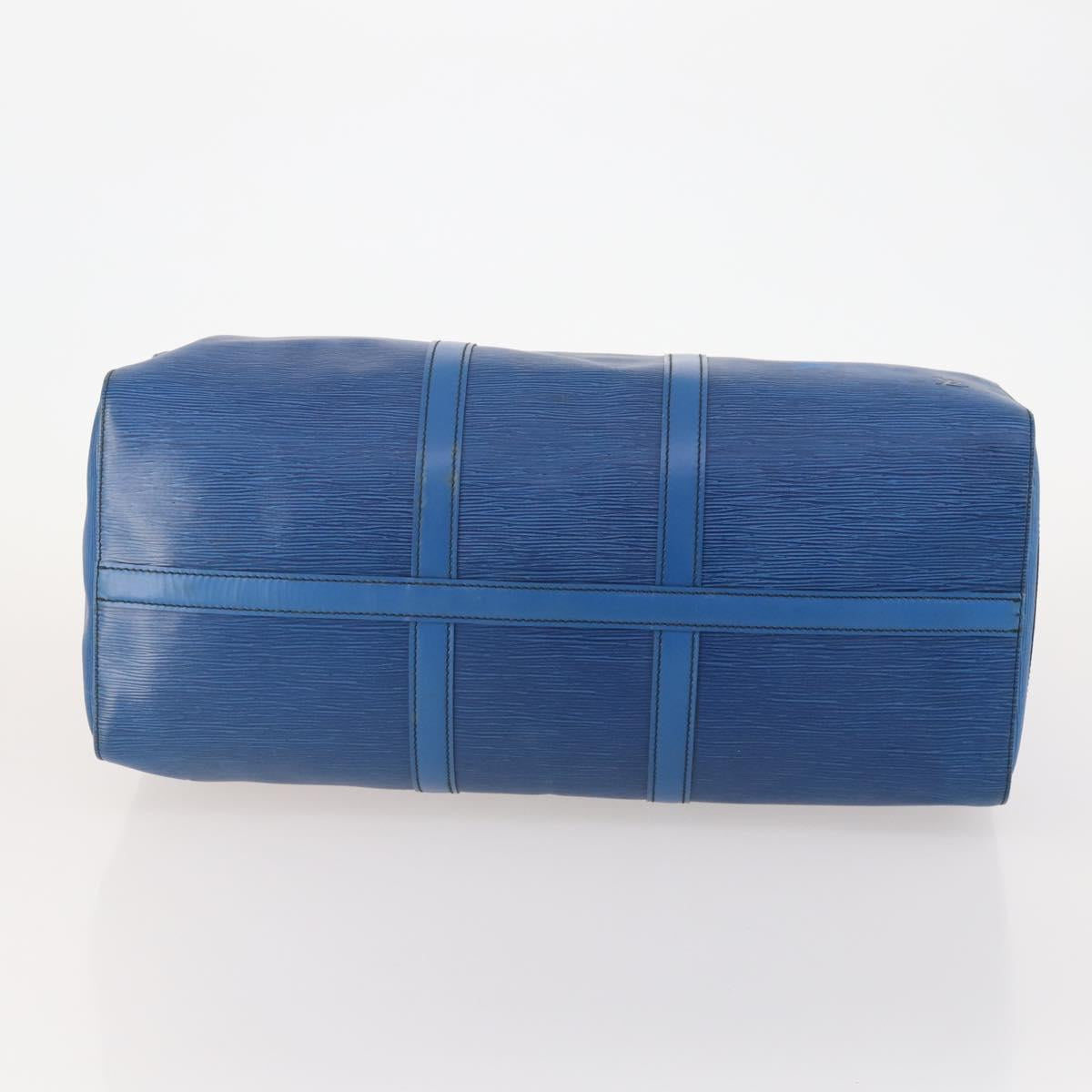 LOUIS VUITTON Epi Keepall 50 Boston Bag Blue M42965 LV Auth 179600 - Jerrillo image 9