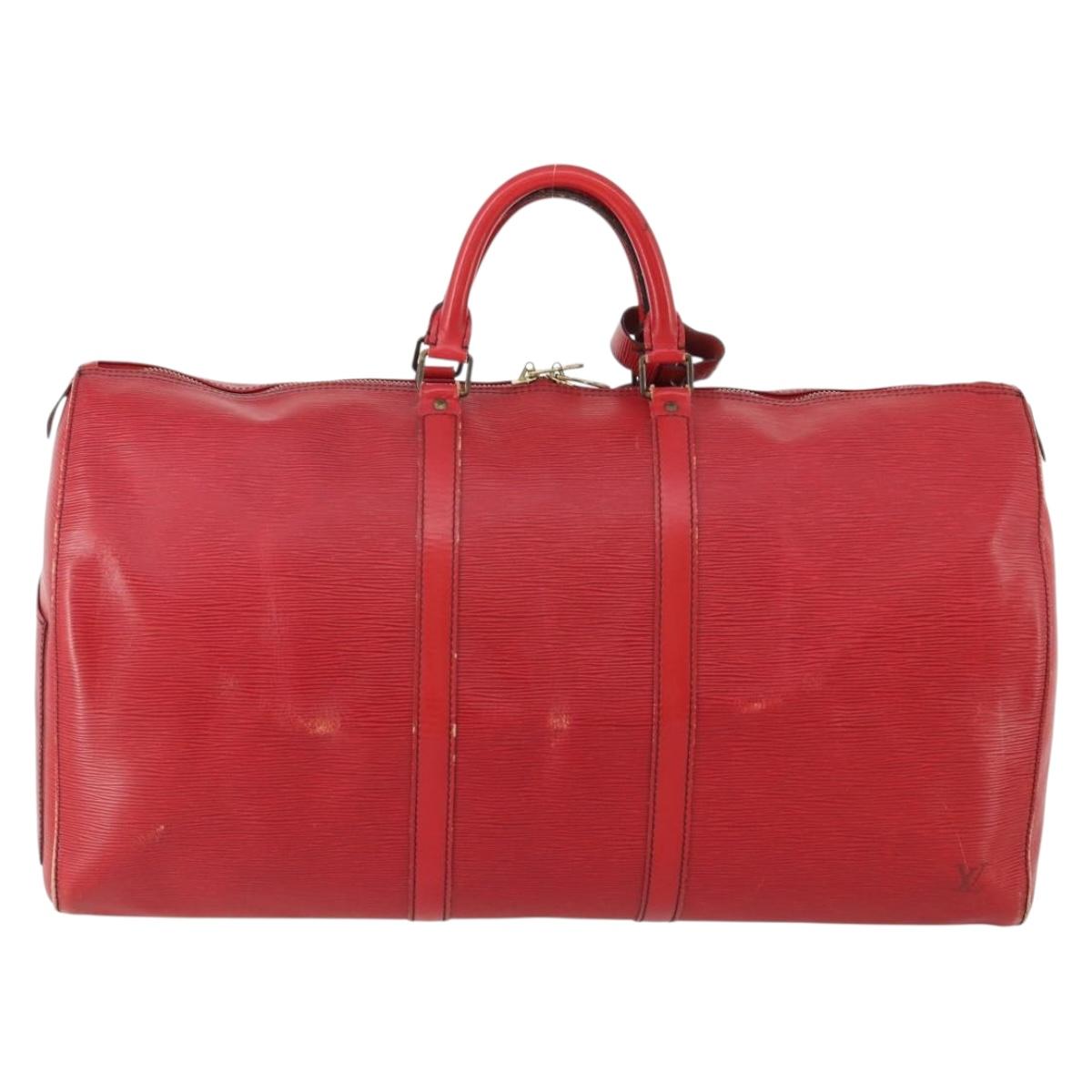 LOUIS VUITTON Epi Keepall 55 Boston Bag Red M42957 LV Auth 179665A - Jerrillo image 2