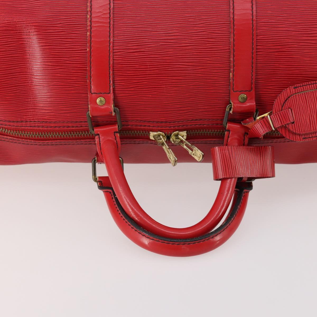 LOUIS VUITTON Epi Keepall 55 Boston Bag Red M42957 LV Auth 179665A - Jerrillo image 7
