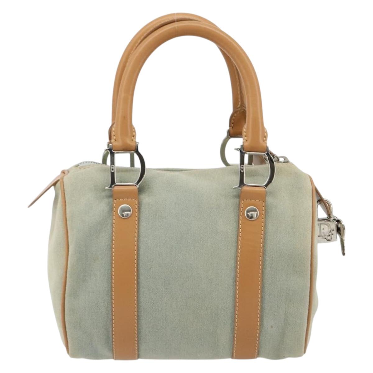 Christian Dior Mini Boston Bag Denim Light Blue Silver Auth 180441 - Jerrillo image 2