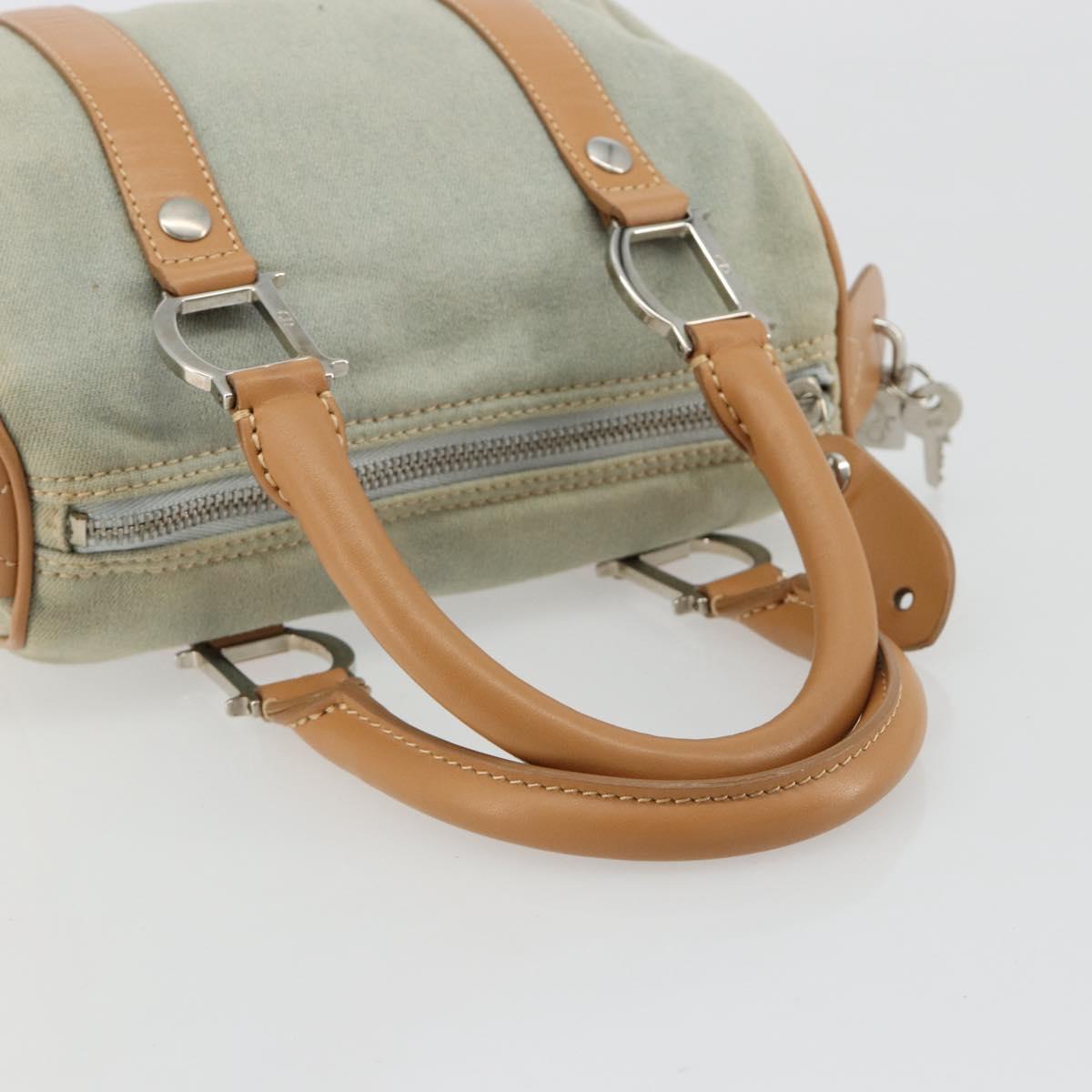 Christian Dior Mini Boston Bag Denim Light Blue Silver Auth 180441 - Jerrillo image 7