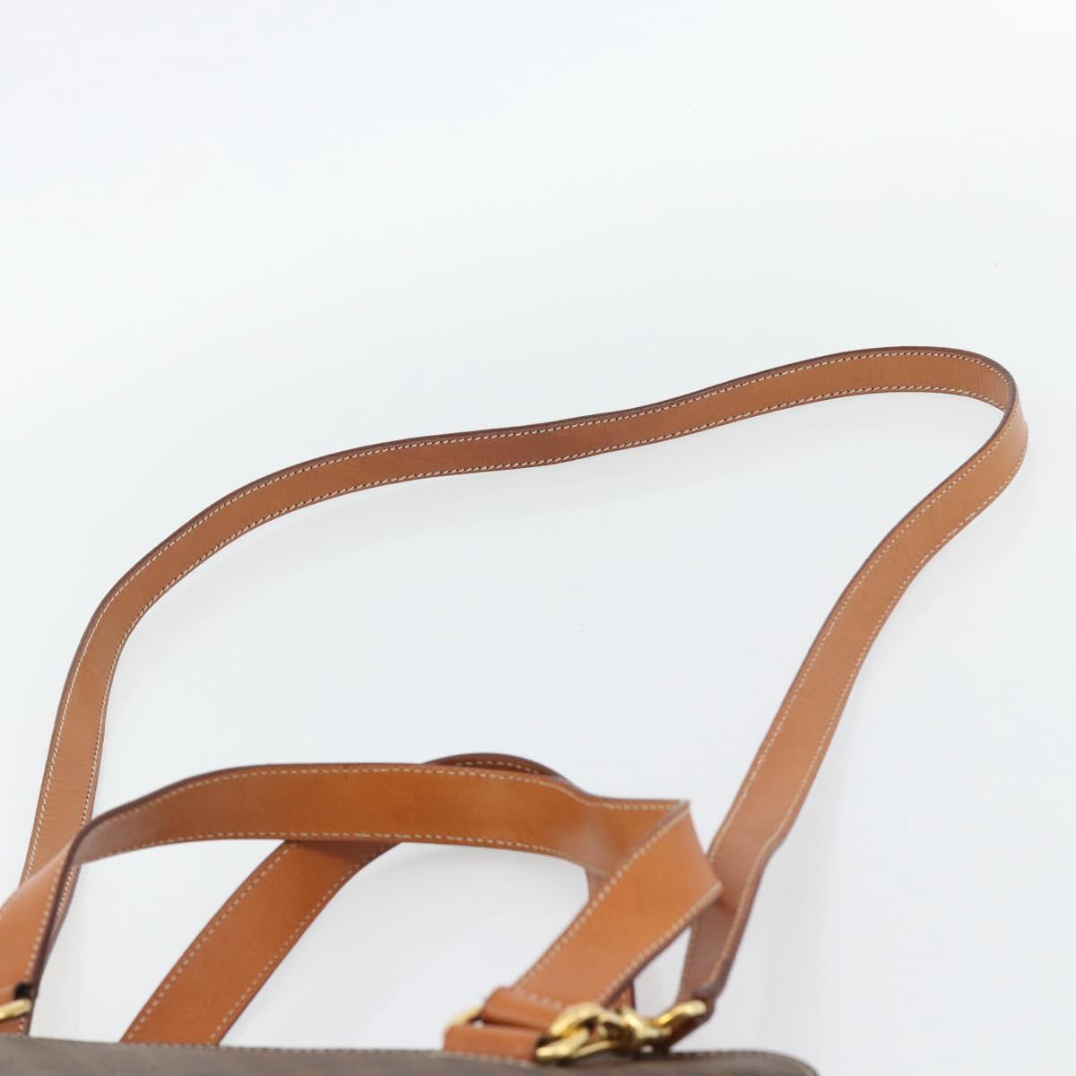CELINE Macadam Canvas Hand Bag PVC Leather 2way Brown Gold Auth 180489A - Jerrillo image 9