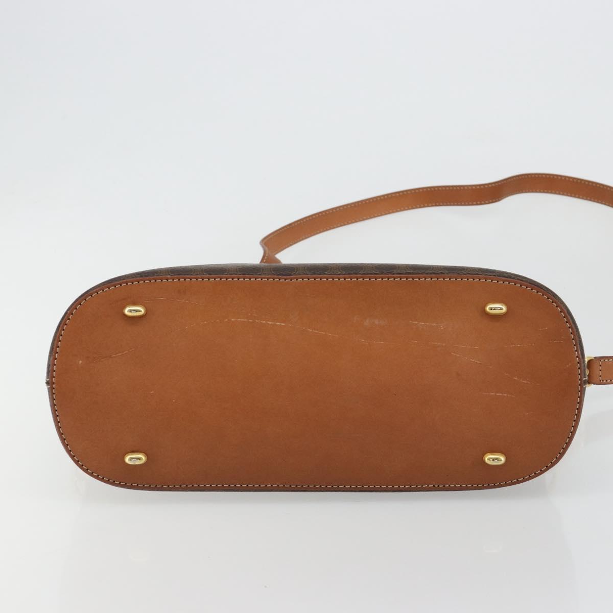 CELINE Macadam Canvas Hand Bag PVC Leather 2way Brown Gold Auth 180638A - Jerrillo image 5