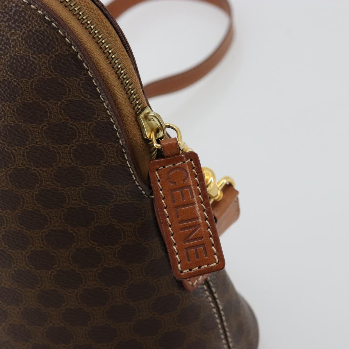 CELINE Macadam Canvas Hand Bag PVC Leather 2way Brown Gold Auth 180638A - Jerrillo image 10