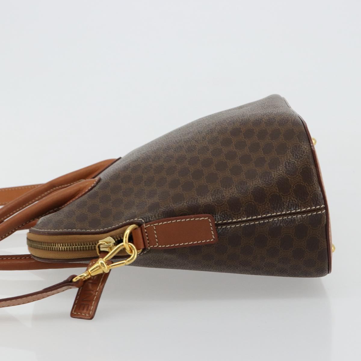 CELINE Macadam Canvas Hand Bag PVC Leather 2way Brown Gold Auth 180638A - Jerrillo image 4