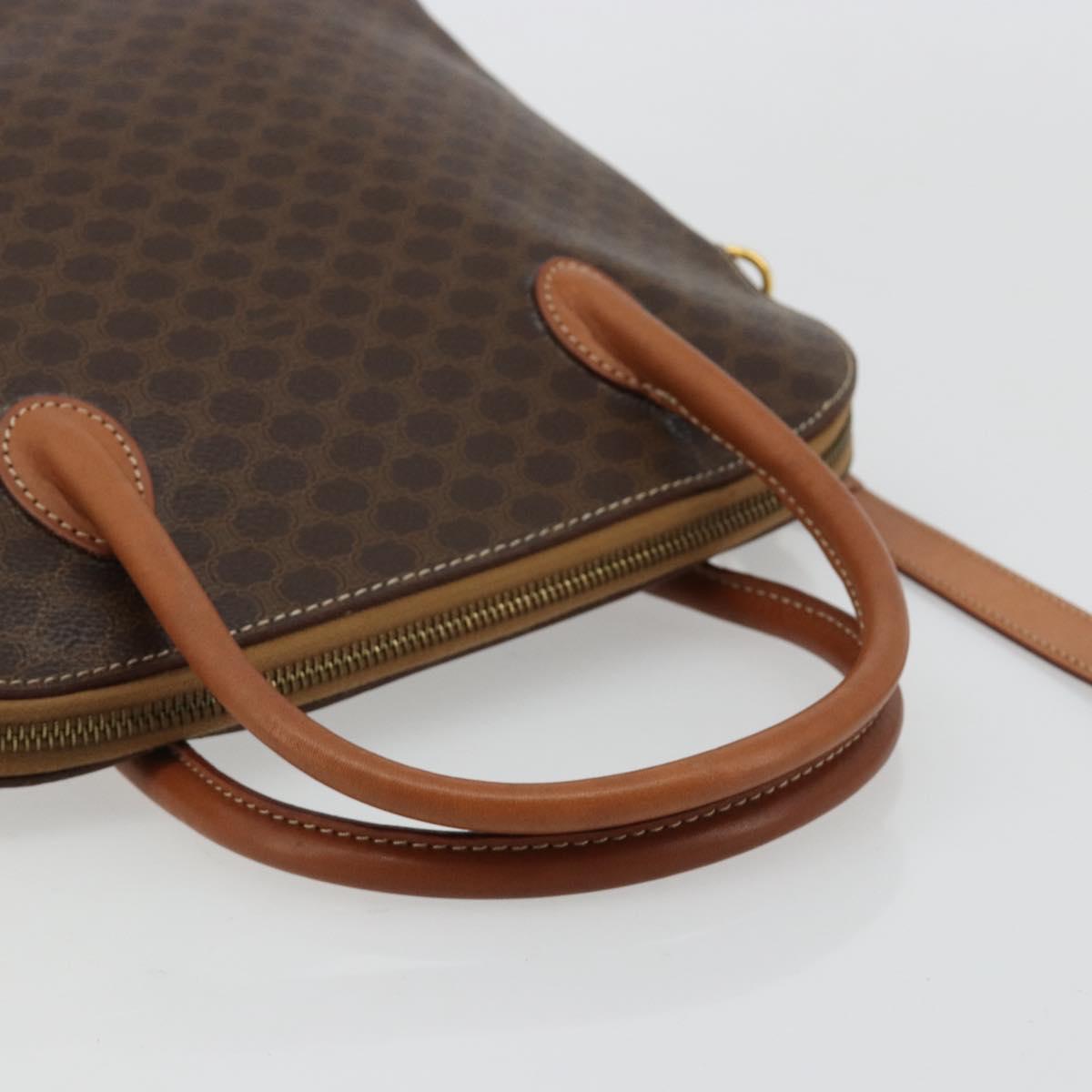 CELINE Macadam Canvas Hand Bag PVC Leather 2way Brown Gold Auth 180638A - Jerrillo image 7