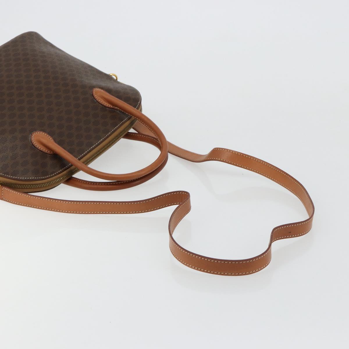 CELINE Macadam Canvas Hand Bag PVC Leather 2way Brown Gold Auth 180638A - Jerrillo image 8