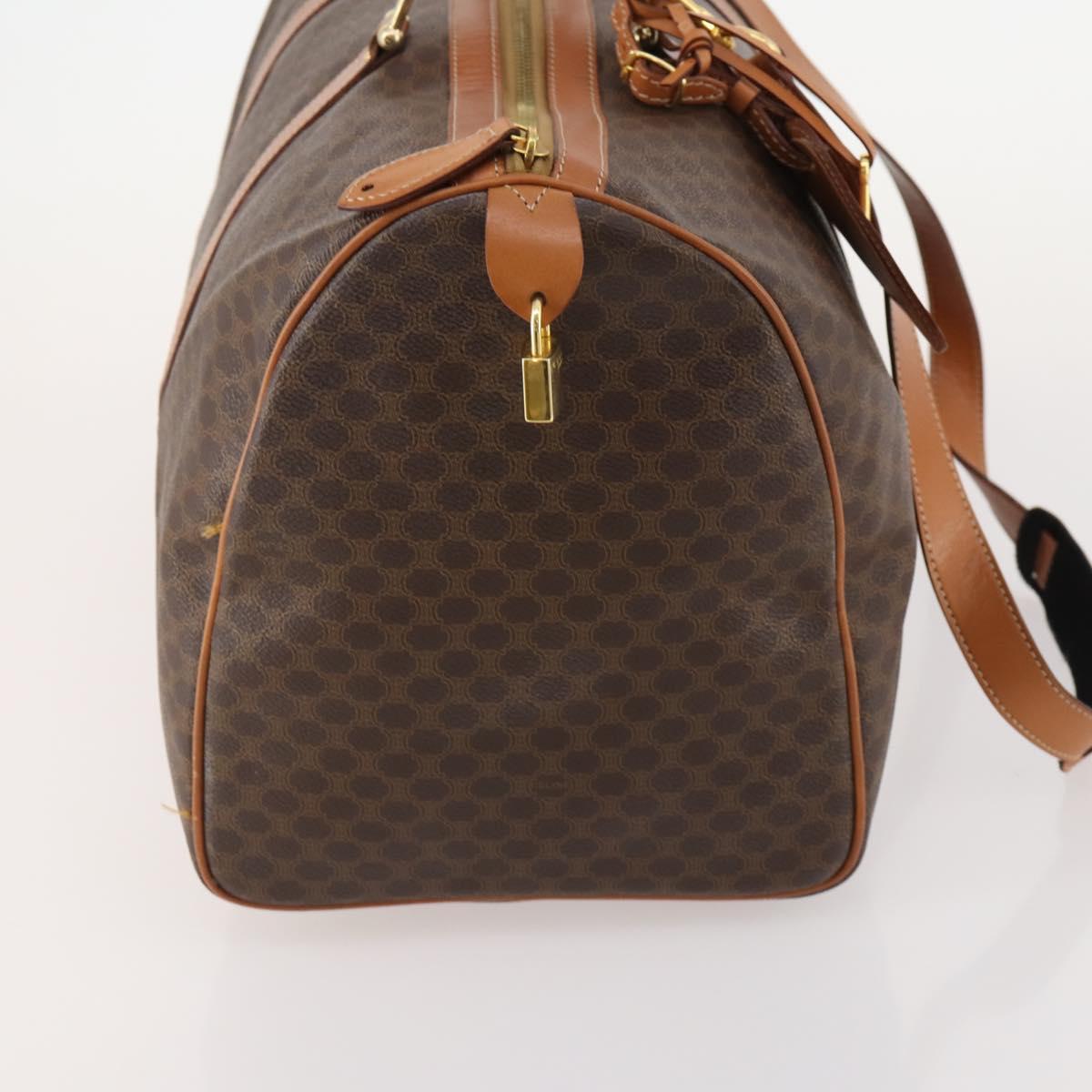 CELINE Macadam Canvas Boston Bag PVC Leather 2way Brown Gold Auth 180808A - Jerrillo image 5